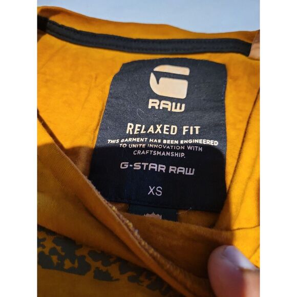 G-Star‎ Raw Mens V- Neck T Shirt Sz X-Small Gold Color - Picture 3 of 6